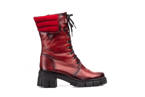 Bottes femme Ibérico 5790 en cuir bordeaux – Fabriquées en Espagne