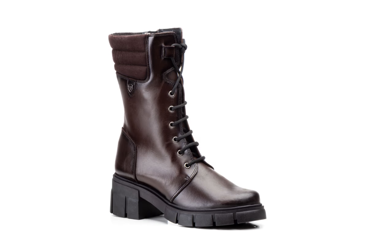 Botte femme 5790 marron en cuir, vue de la semelle