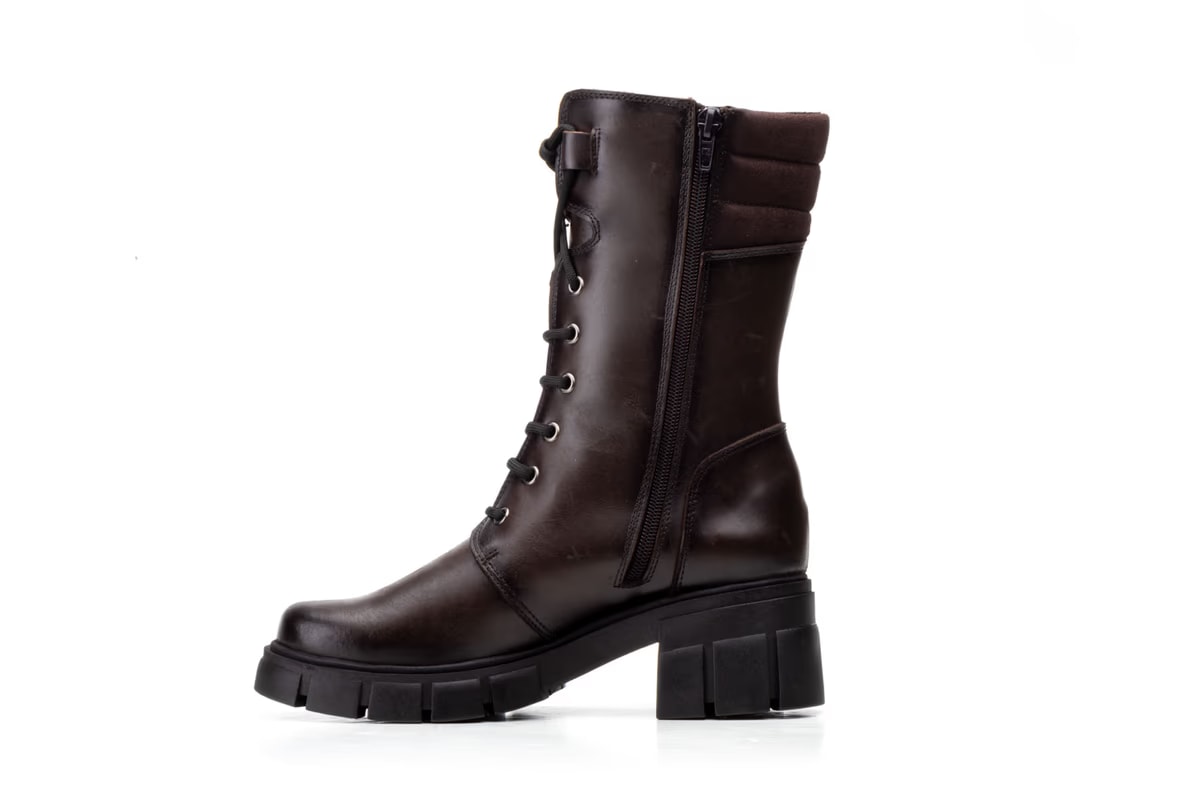 Botte femme 5790 marron en cuir, détail