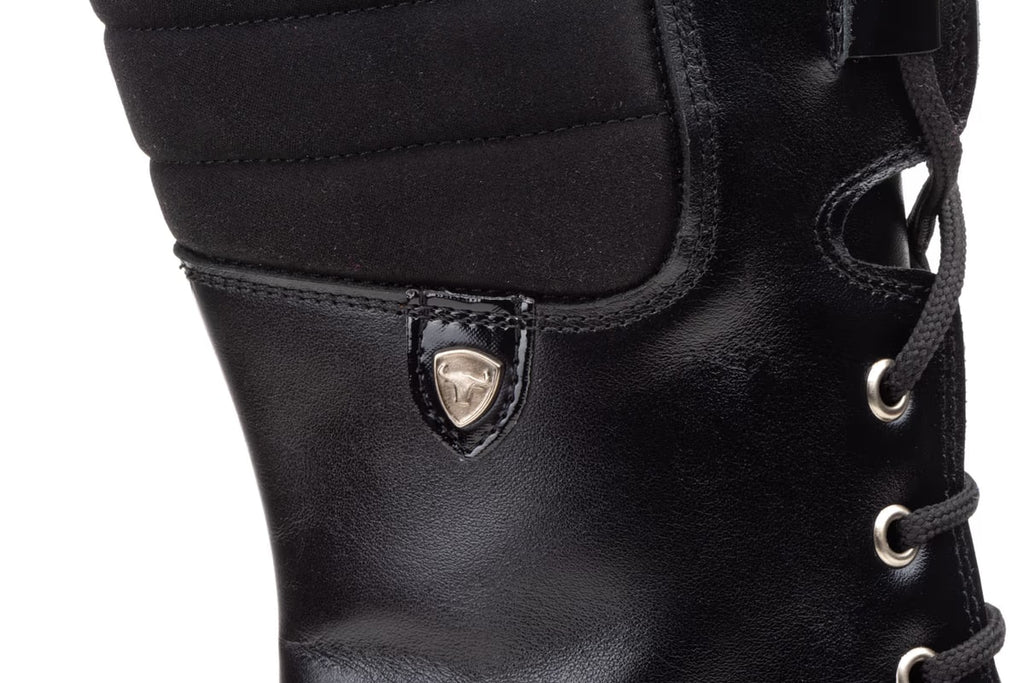 Botte femme 5790 noire en cuir, vue de face