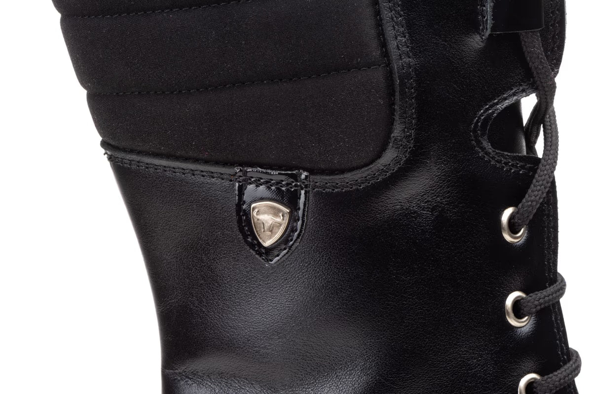 Botte femme 5790 noire en cuir, vue de face