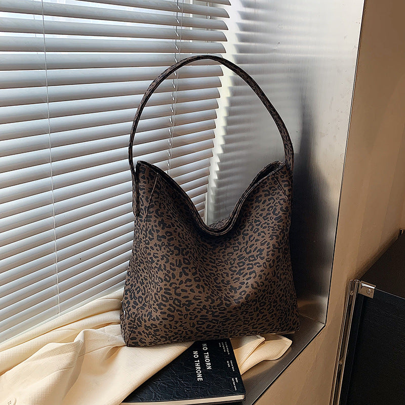Sac cabas camel uni - vue de profil