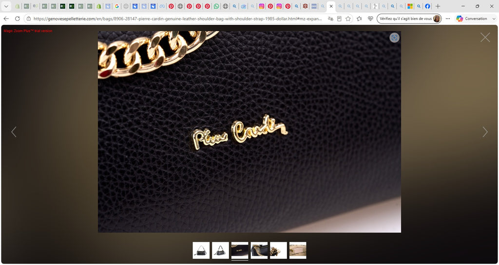 Sac Géométrique Cuir Véritable Pierre Cardin - DOLLAR 1985