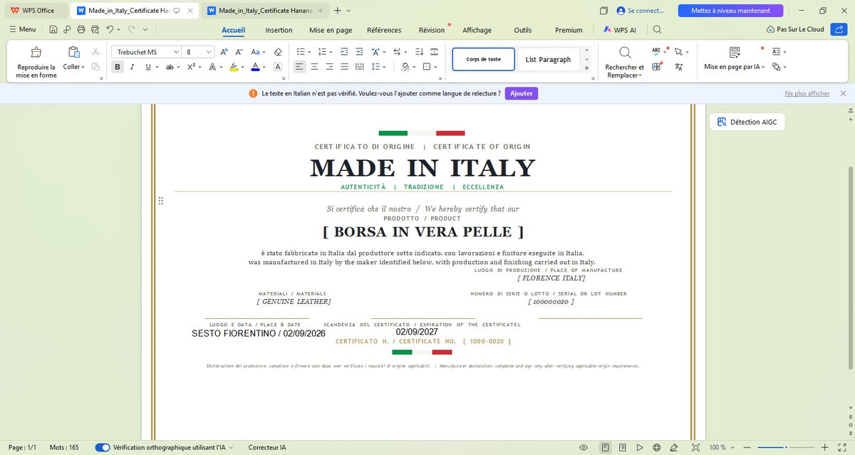 Sac à Main Cuir Véritable Style Trapèze — Fait main en Italie — Coloris au choix