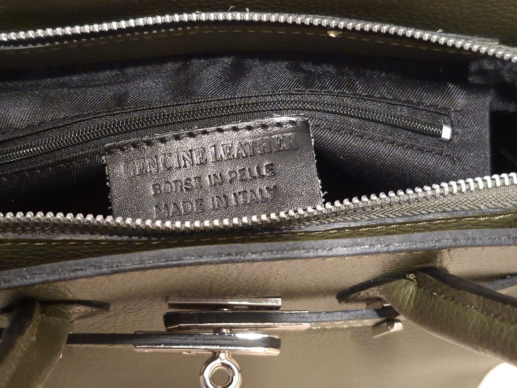 Sac à main Birkin Kaki Olive en cuir véritable - vue de face