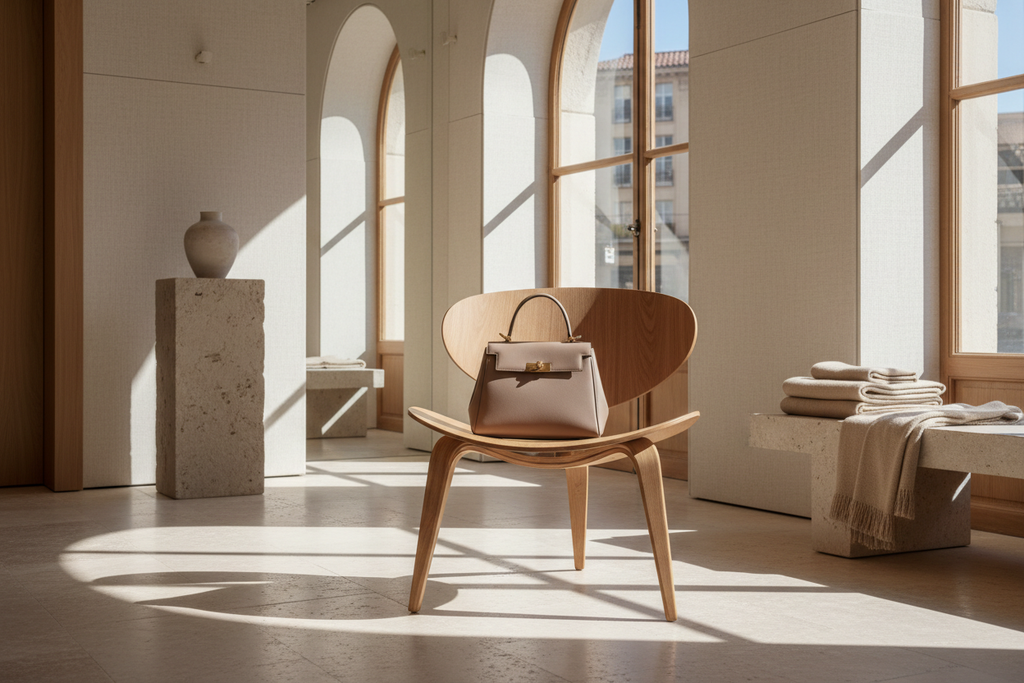 Sac à Main Cuir Véritable Style Birkin — Camel — Fabriqué en Italie