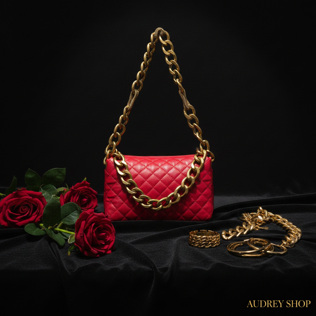 Lifestyle matelassé rouge velours - AUDREY SHOP