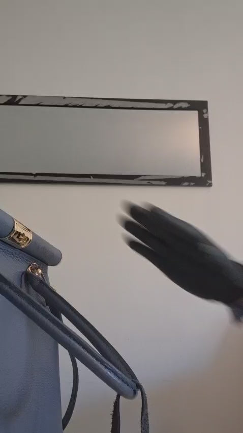 Sac à Main Cuir Véritable Style Trapèze — Fait main en Italie — Coloris au choix