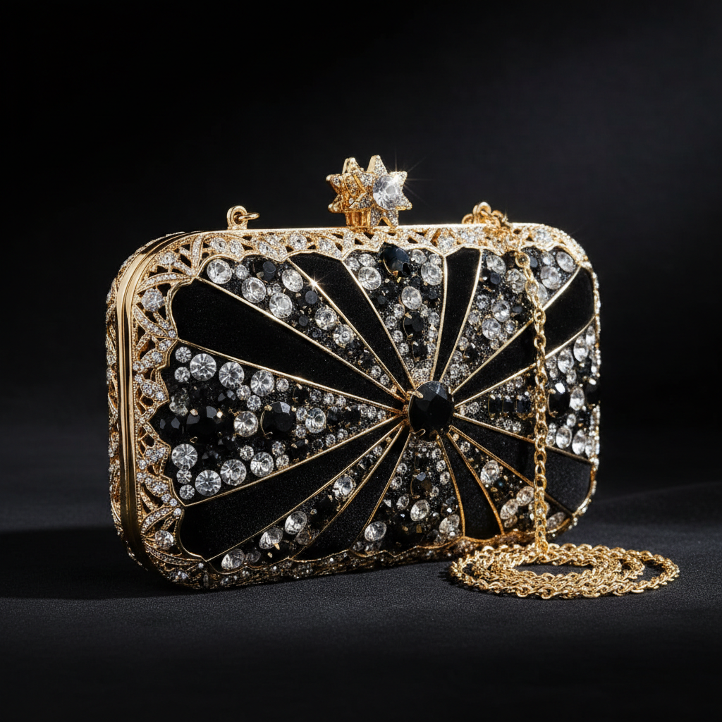 Sac de Soirée Strass & Métal