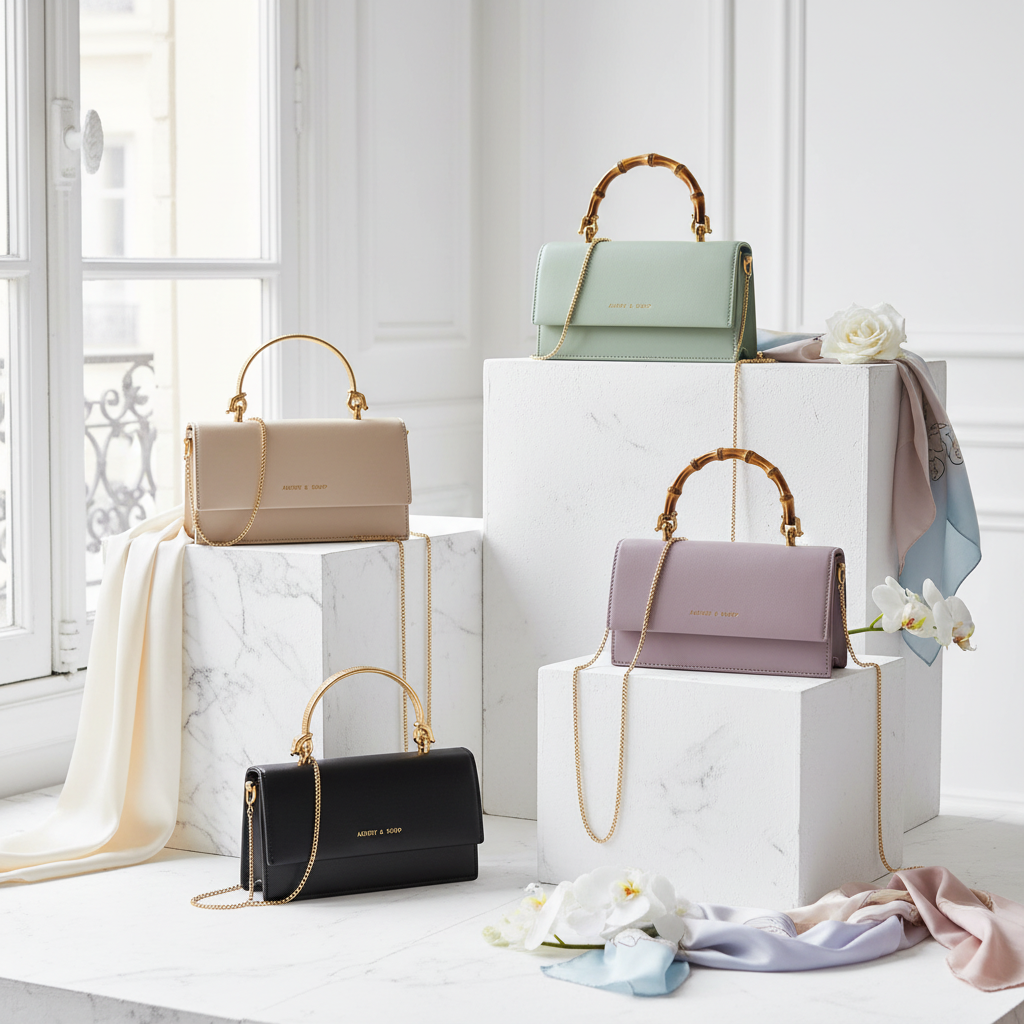 Sac à main poignée dorée lifestyle