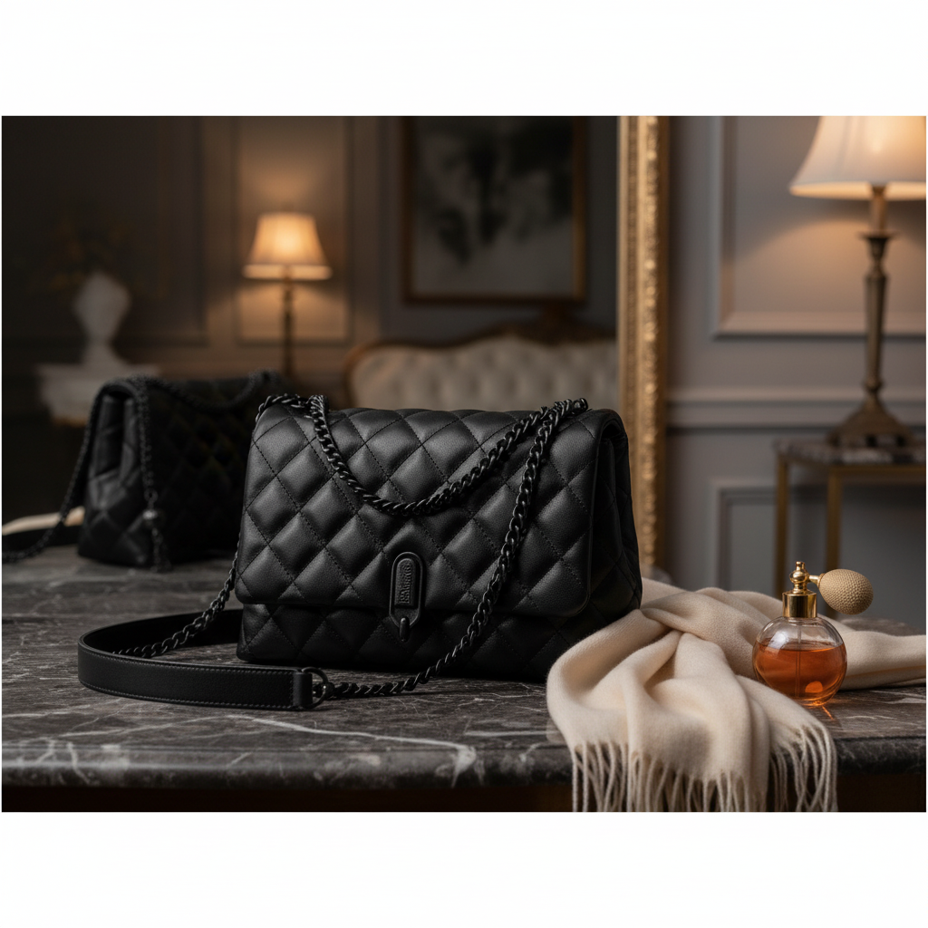 Sac matelassé noir lifestyle