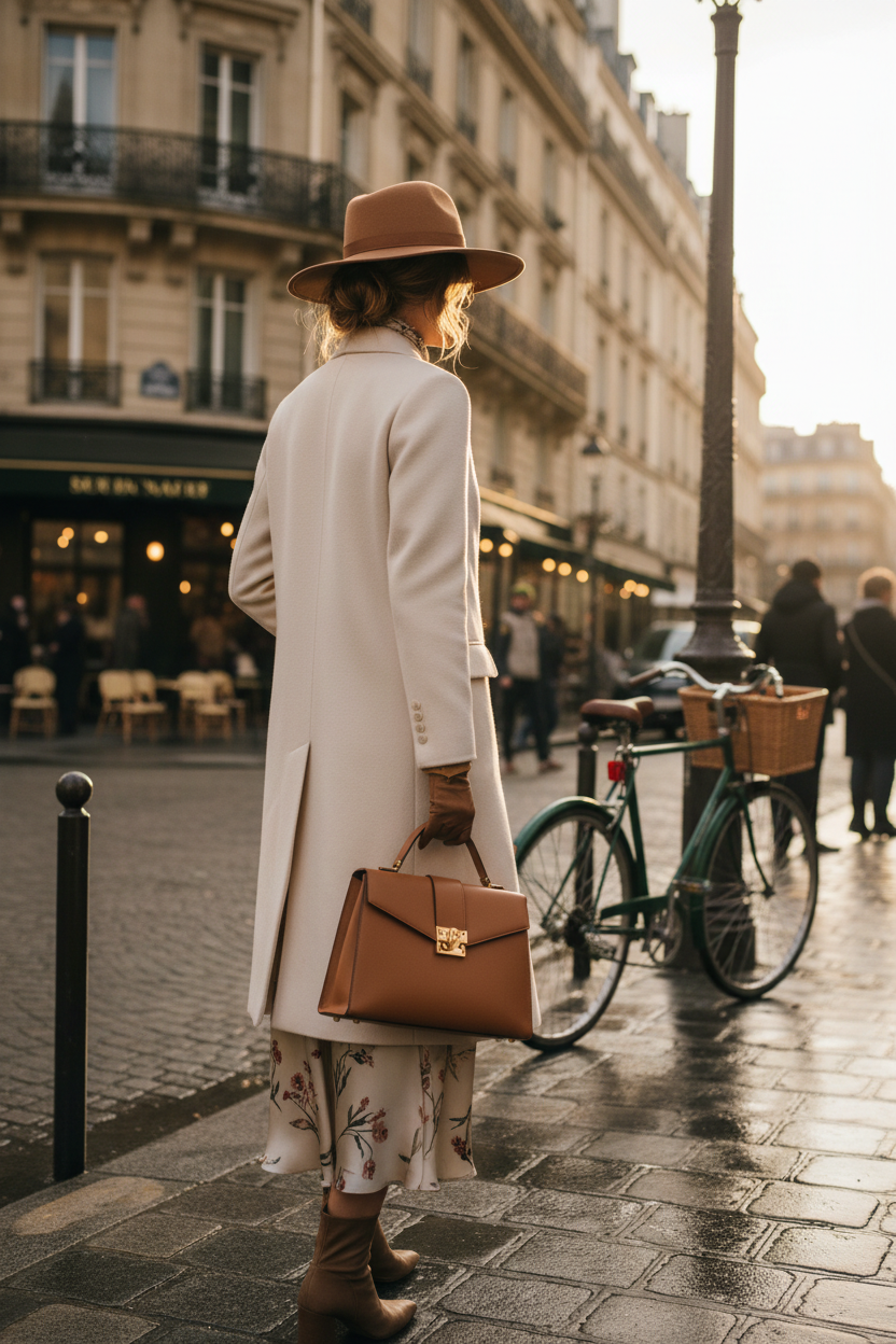 Sac à Main Cuir Véritable Style Birkin — Rouge — Fabriqué en Italie